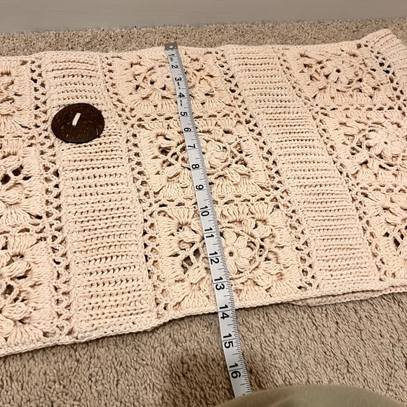 NWT Pure Handknit Made in Canada Crochet Passionate Wrap Shawl Scarf 100% Cotton - Picture 12 of 13